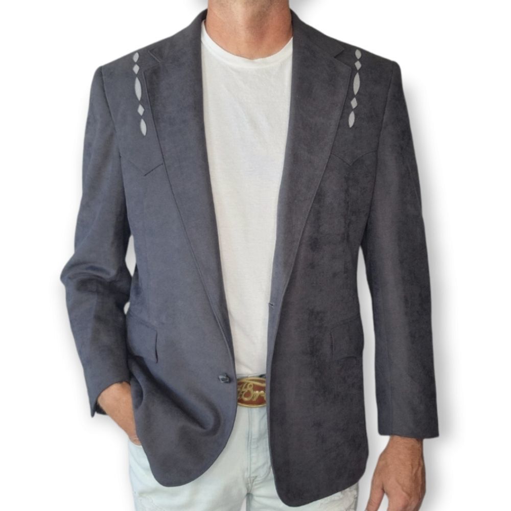 Vintage Pagano West Grey Western Sportcoat sz 44R